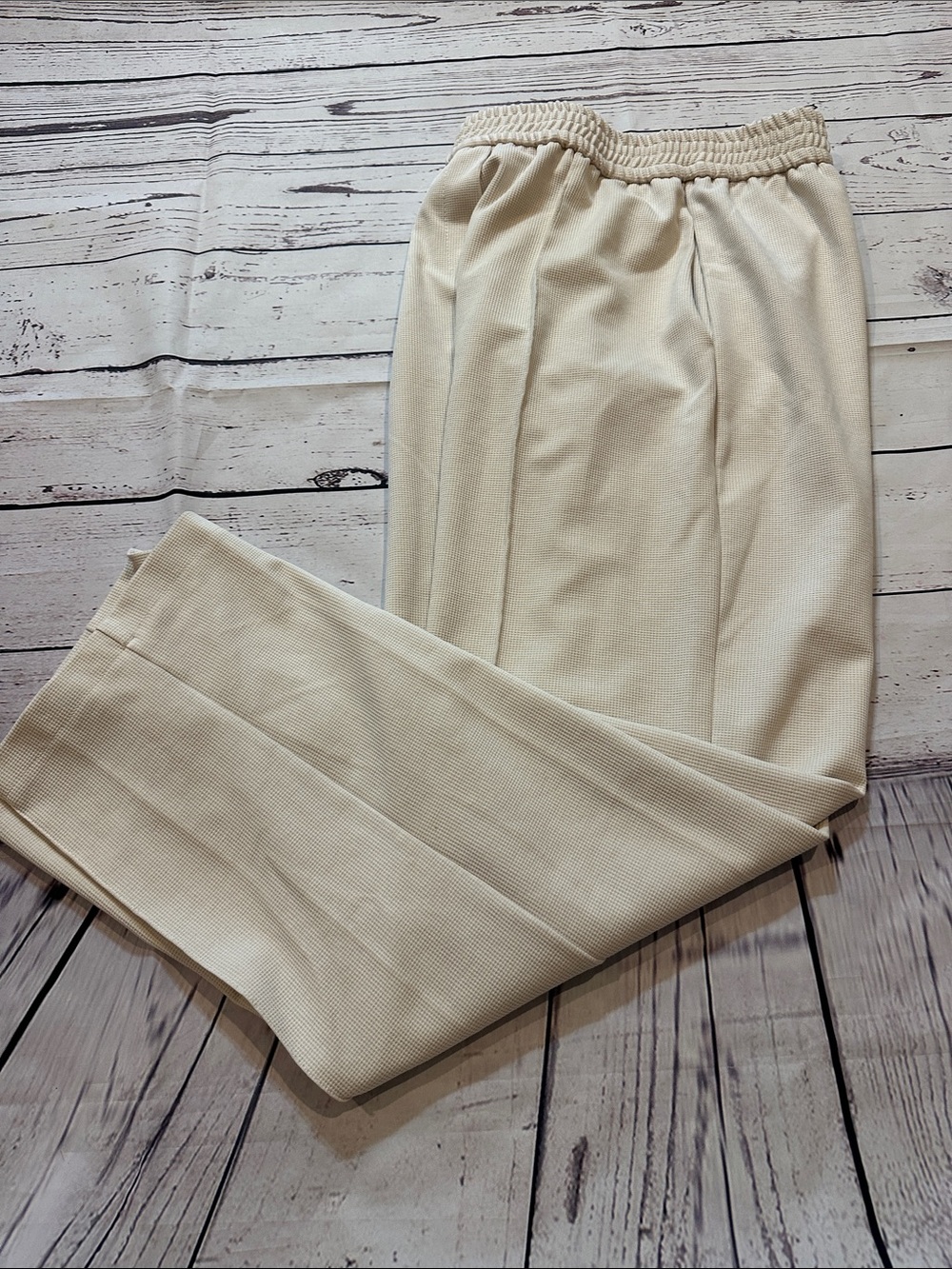 Topshop Women's Cream Straight-Leg Pants